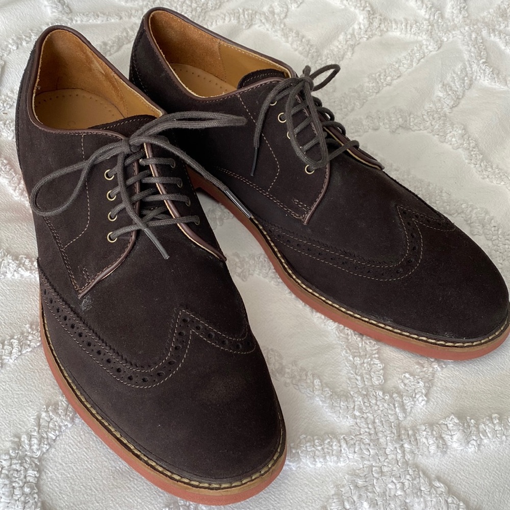 Cole Haan Dark Brown Suede oxfords 11.5